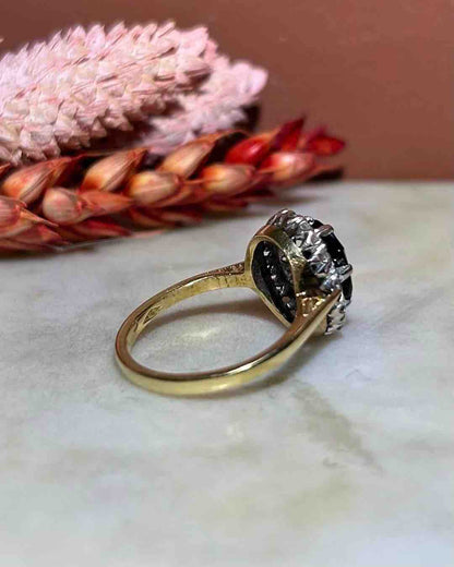 Bague Marguerite 2.50 carats Saphir &amp; Diamants &quot;Elysha&quot;