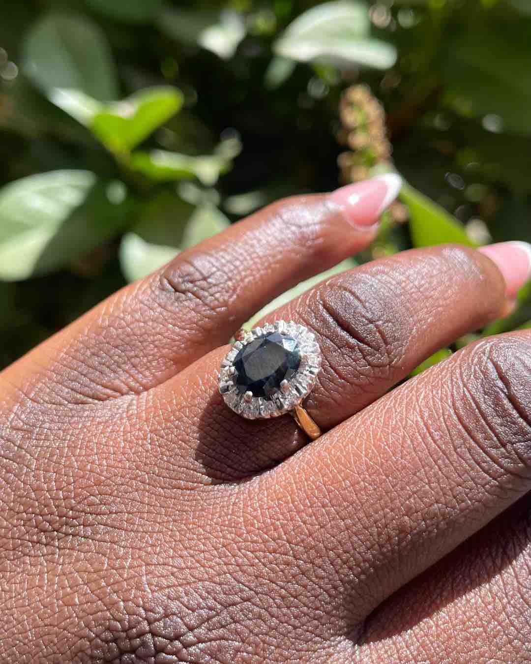 "Elysha" 2.50 Carat Sapphire &amp;amp; Diamond Daisy Ring
