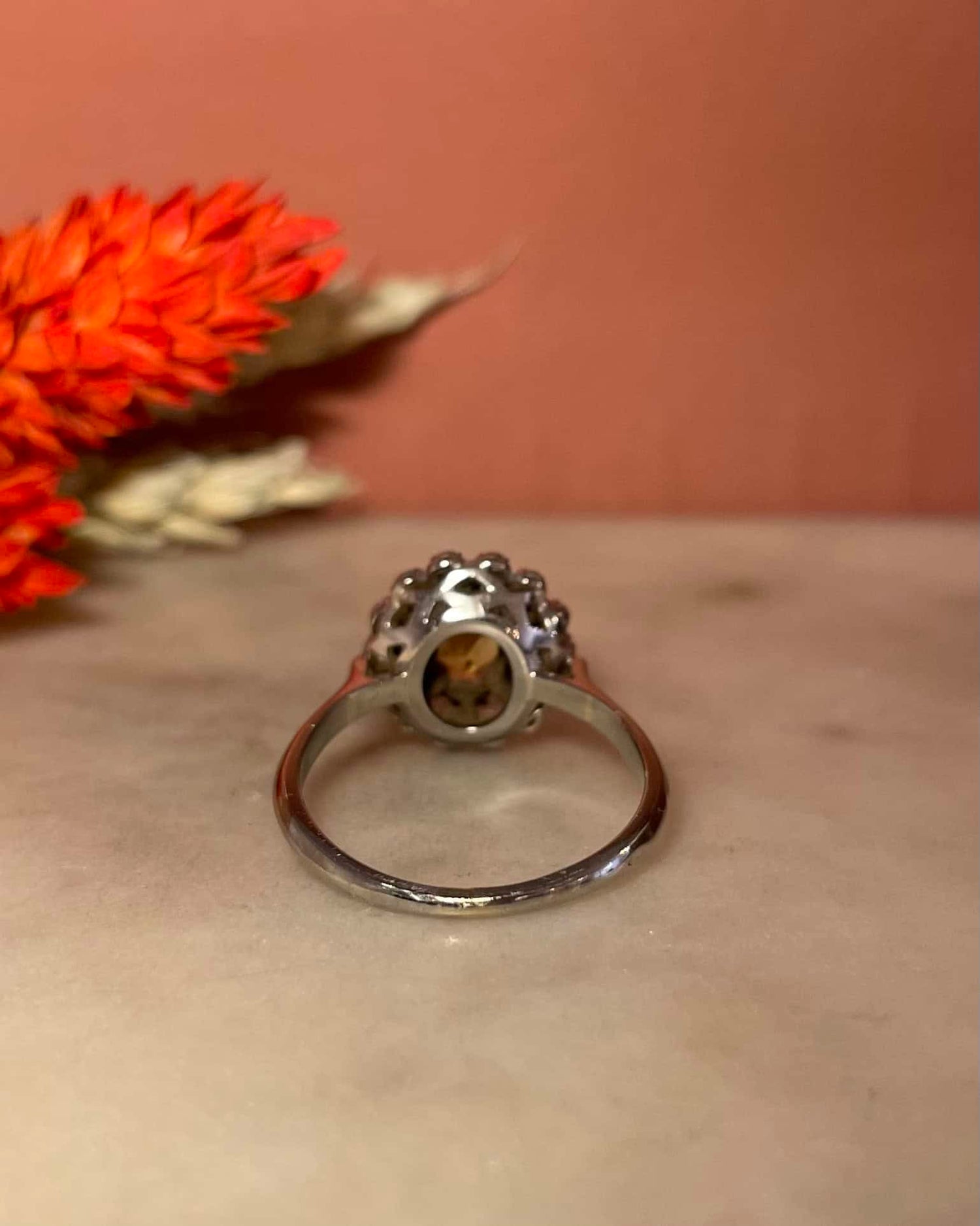 Bague Marguerite Citrine 0.60 carat &amp; diamants &quot;Michelle&quot;