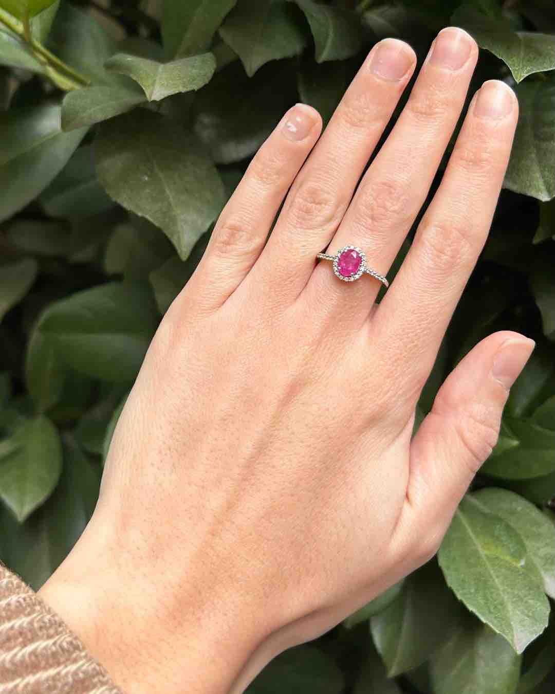 Bague Marguerite Rubis 1 Carat et Diamants "Enola"