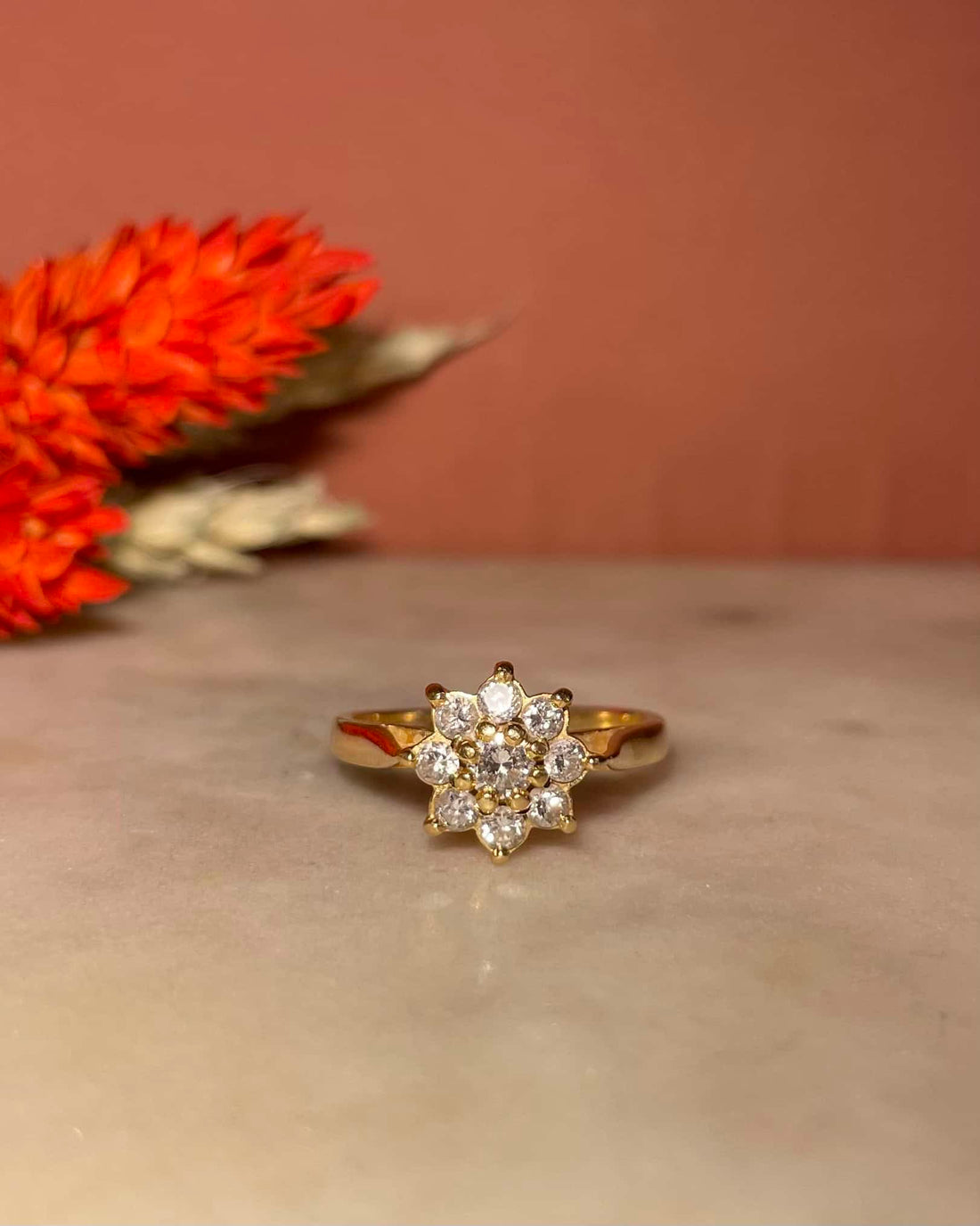 Bague Marguerite Vintage Diamants 0.32 carat &quot;Isabeau&quot;