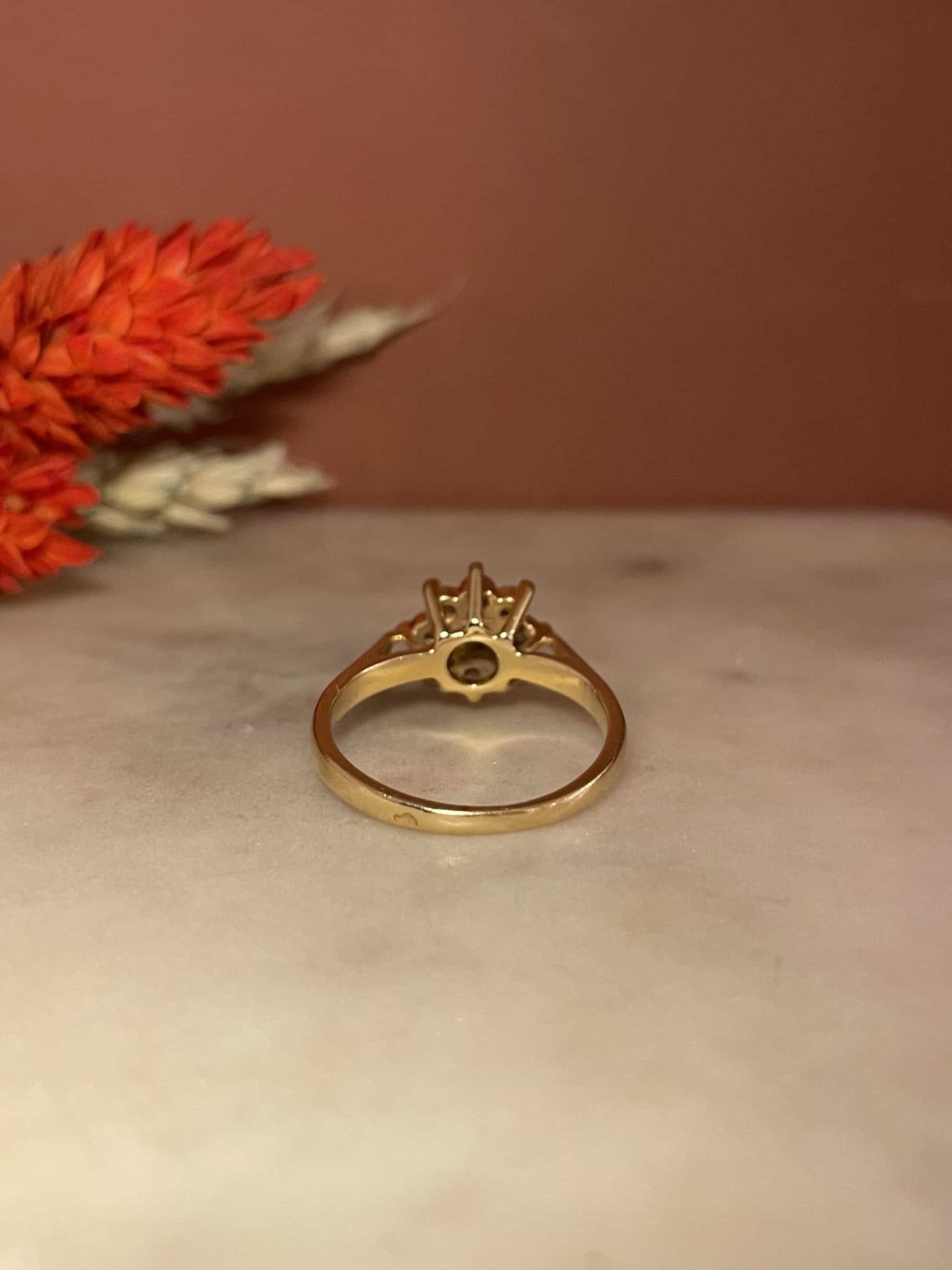 Bague Marguerite Vintage Diamants 0.32 carat &quot;Isabeau&quot;