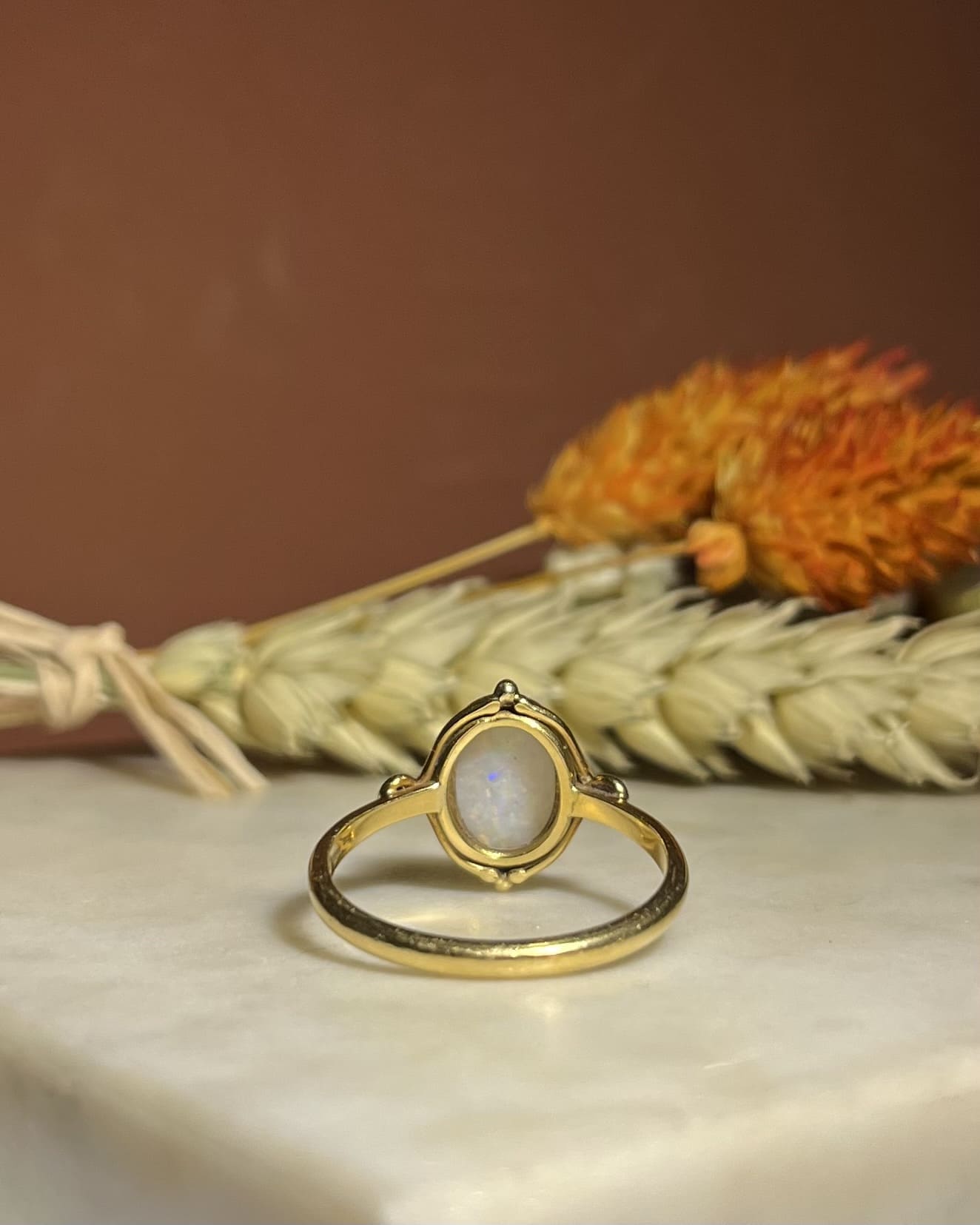 Bague vintage Opale 1 carat &quot;Oprah&quot;