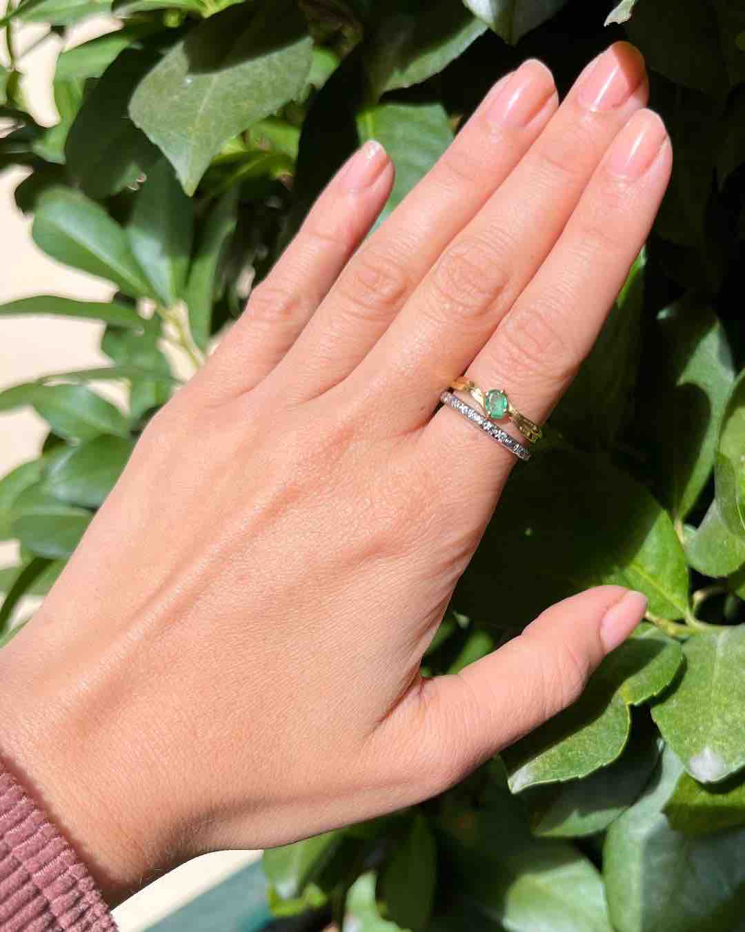 Bague Tourbillon Émeraude &quot;Mathéa&quot;