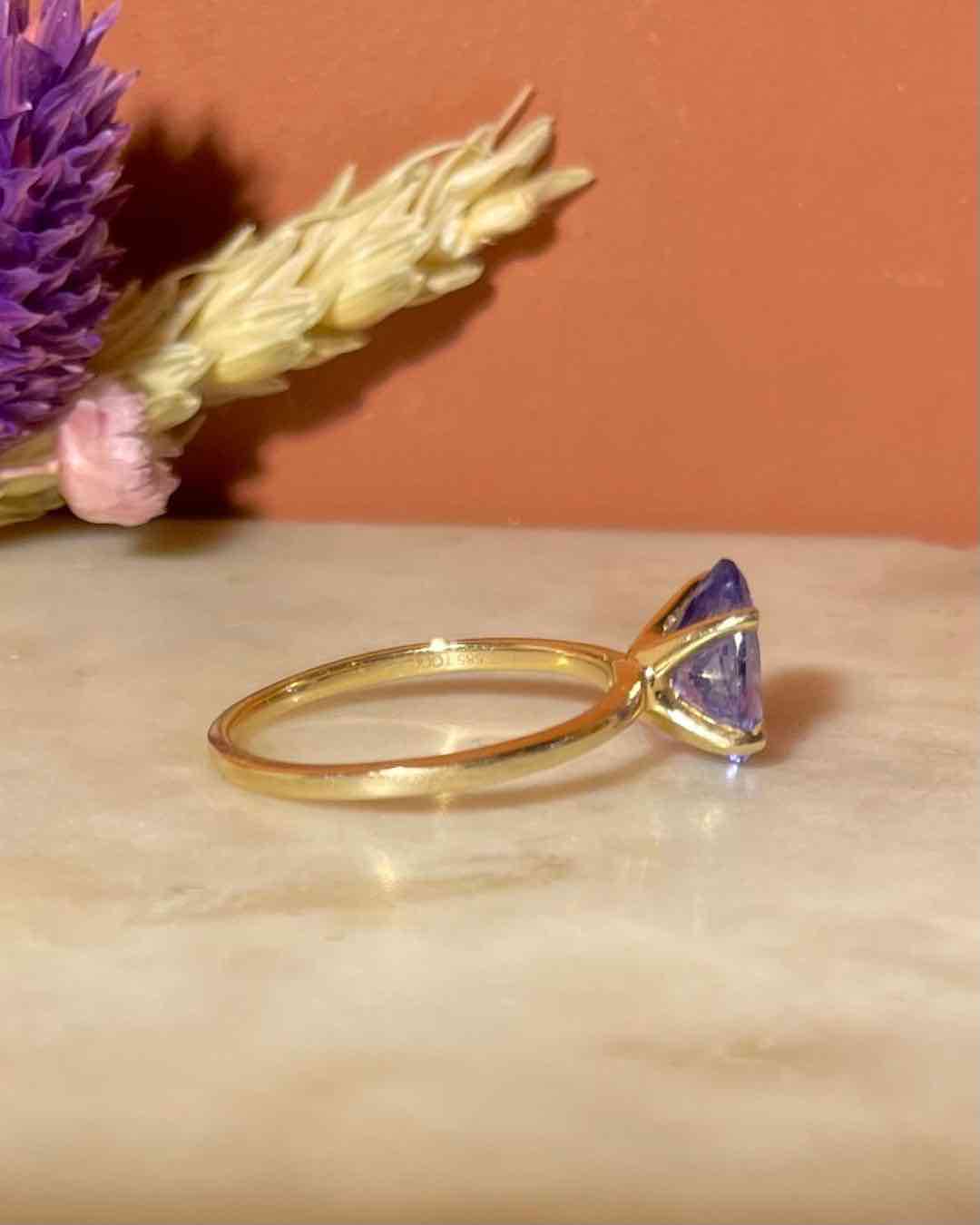 Bague Solitaire Tanzanite 2.50 carats "Deborah"