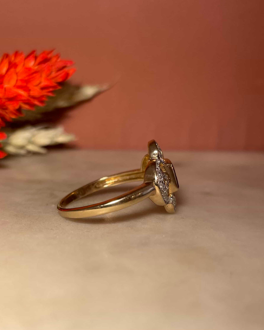 Bague Style Art-Déco Emeraude &amp; Diamants &quot;Soline&quot;