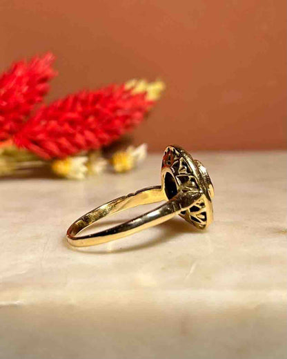 Bague Style Art-Déco Saphirs et Diamants &quot;Orora&quot;