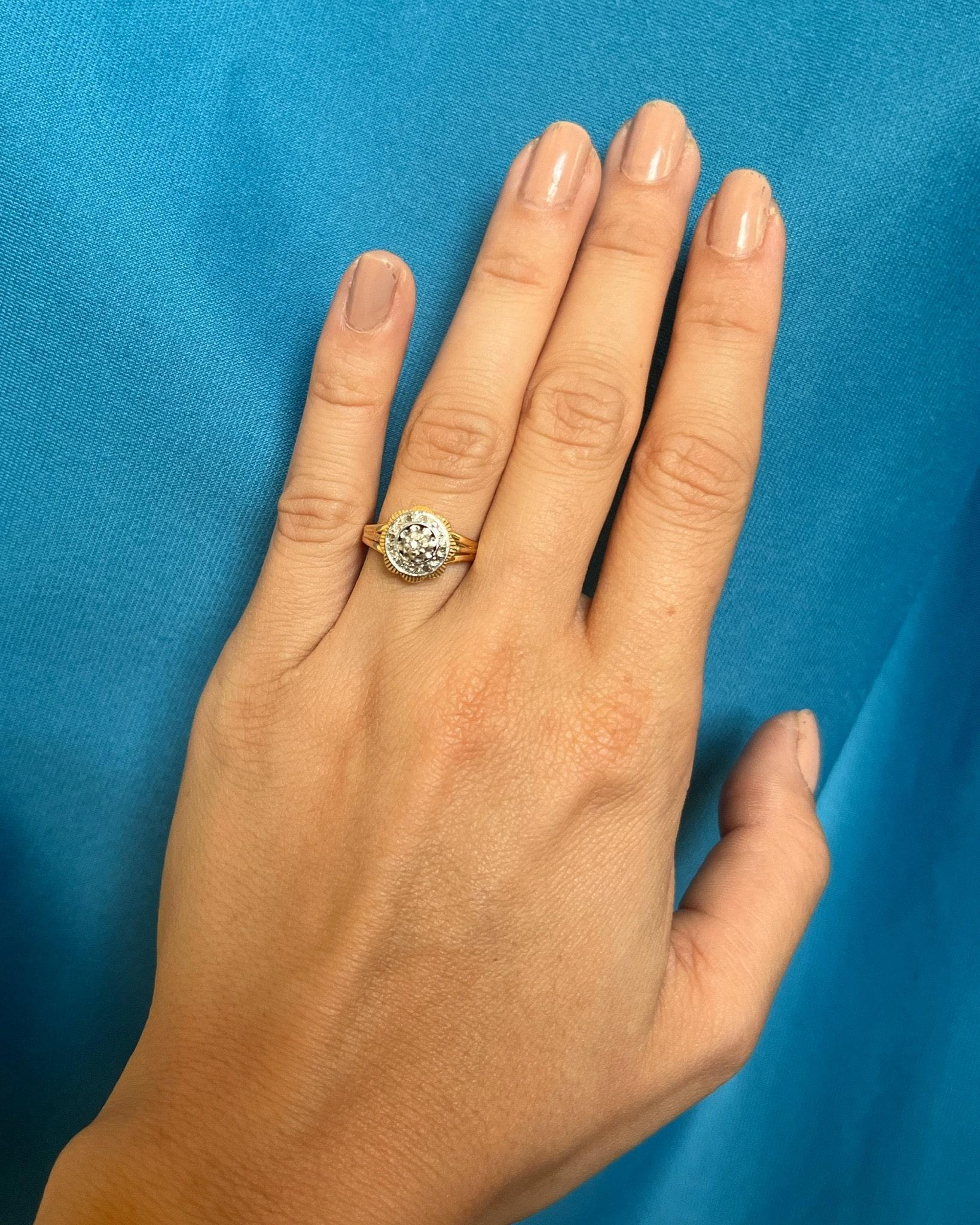 Bague Style Art - déco Diamant "Alexina" - Elliade Paris