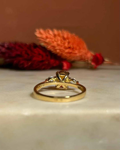 Bague Trilogie Citrine &amp; Aigue-Marines &quot;Louisa&quot;