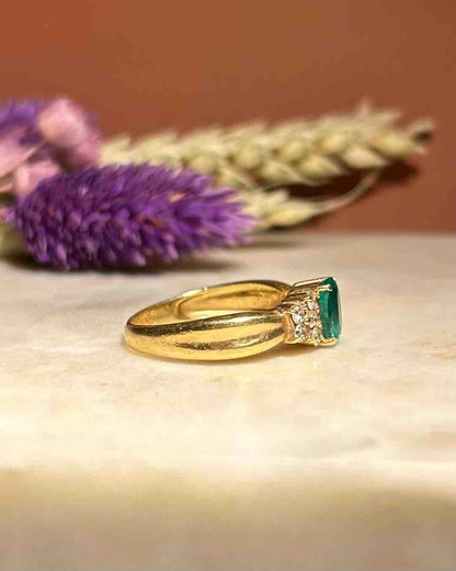 Emerald &amp;amp; Diamond Trilogy Ring &quot;Esmeralda&quot;