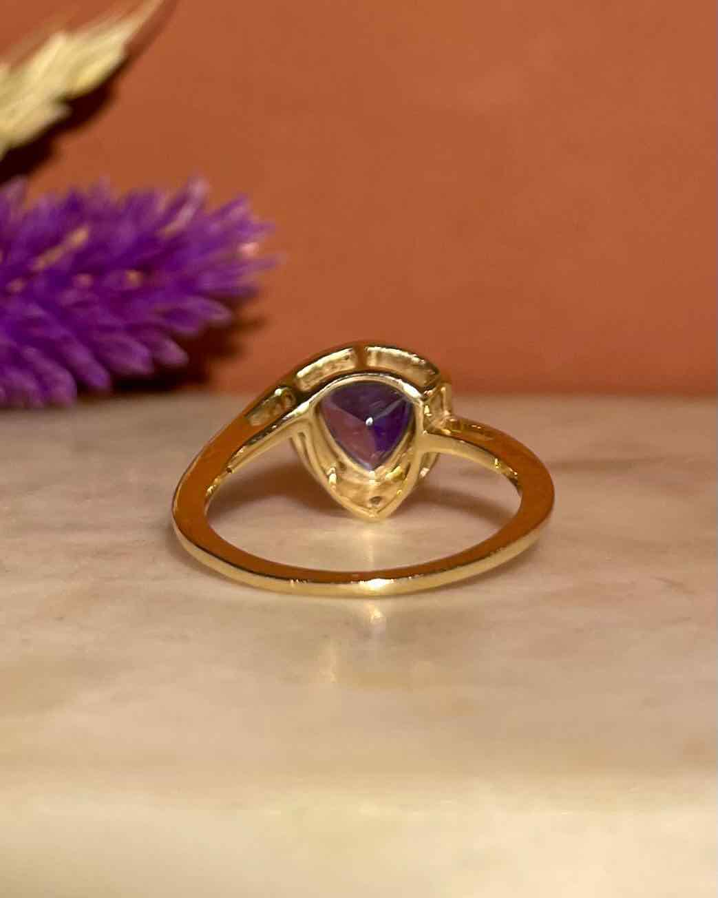 Bague Vintage Tanzanite &amp; Diamants &quot;Jessy&quot;