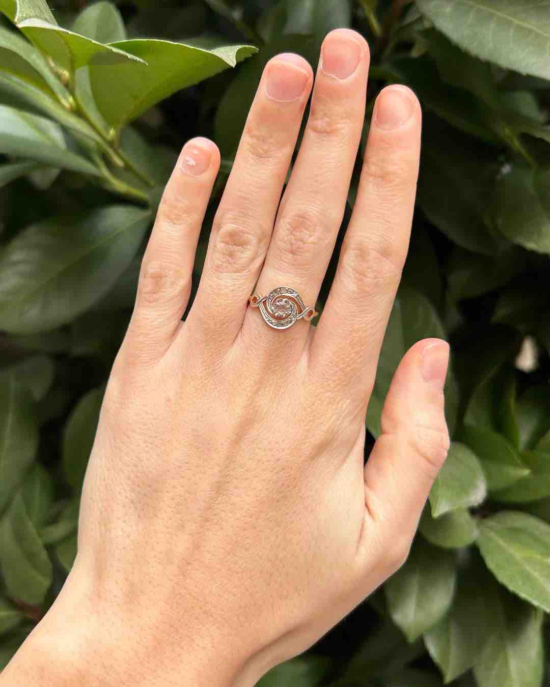 Bague Vintage Tourbillon Diamants "Dalina"
