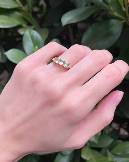 Bague Trilogie Aigues-marines &amp; Diamants &quot;Saylor&quot;