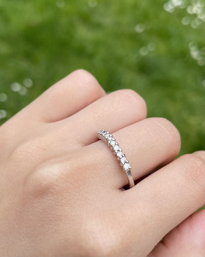Demi-Alliance 10 Diamants &quot;Gia&quot;