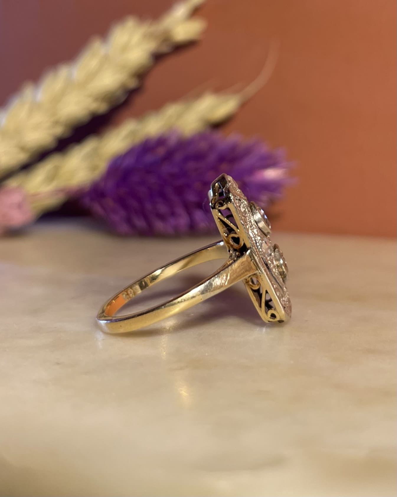 Bague Art-déco Diamants 0.30 carat "Darcy"