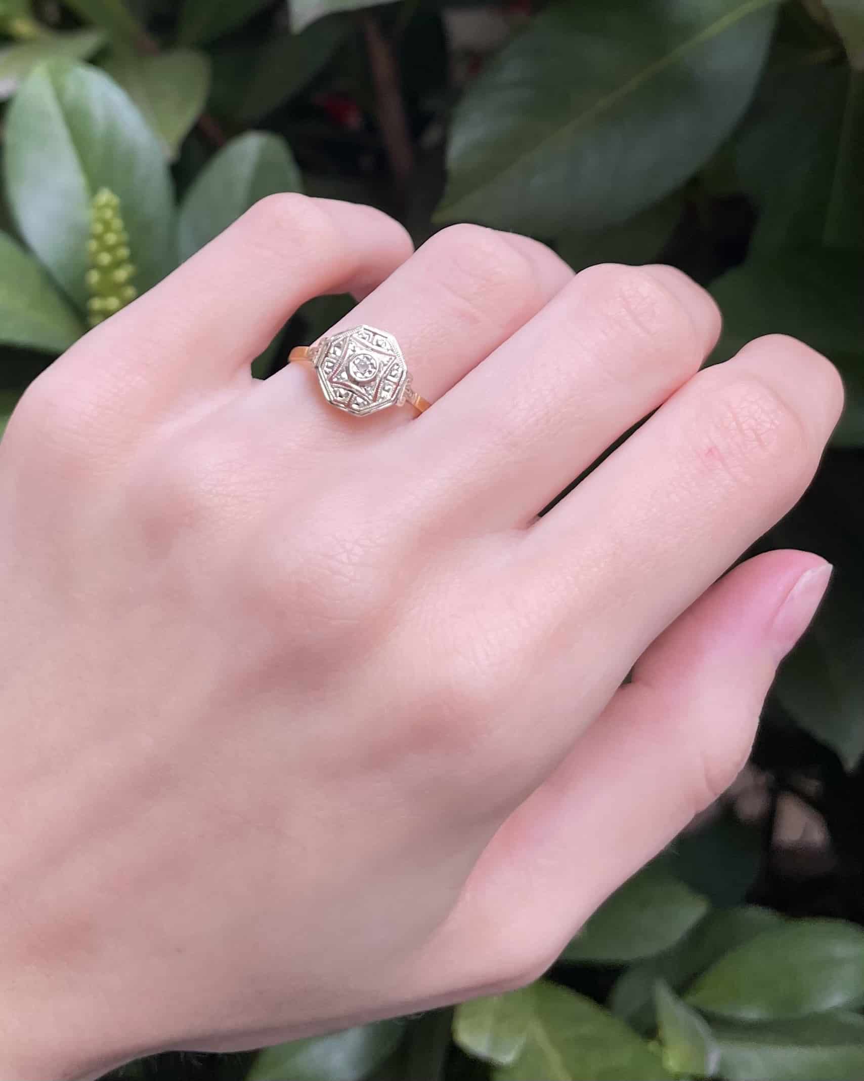 Bague Art-Déco 1940 Diamant &quot;Arius&quot;