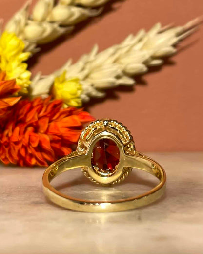 Bague Vintage Grenat 1.45 Carat &quot;Ellia&quot;