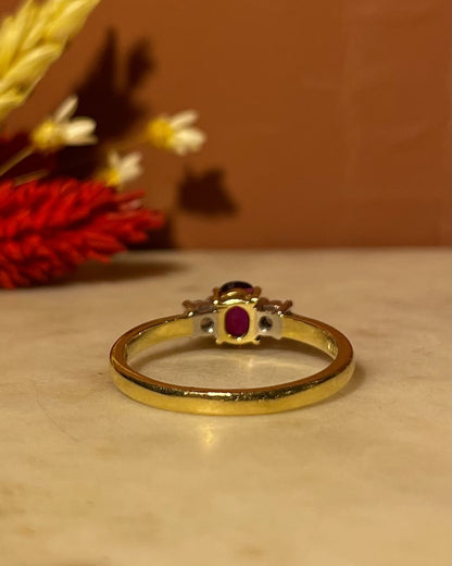 Bague Trilogie Rubis &amp; Diamants &quot;Shelby&quot;