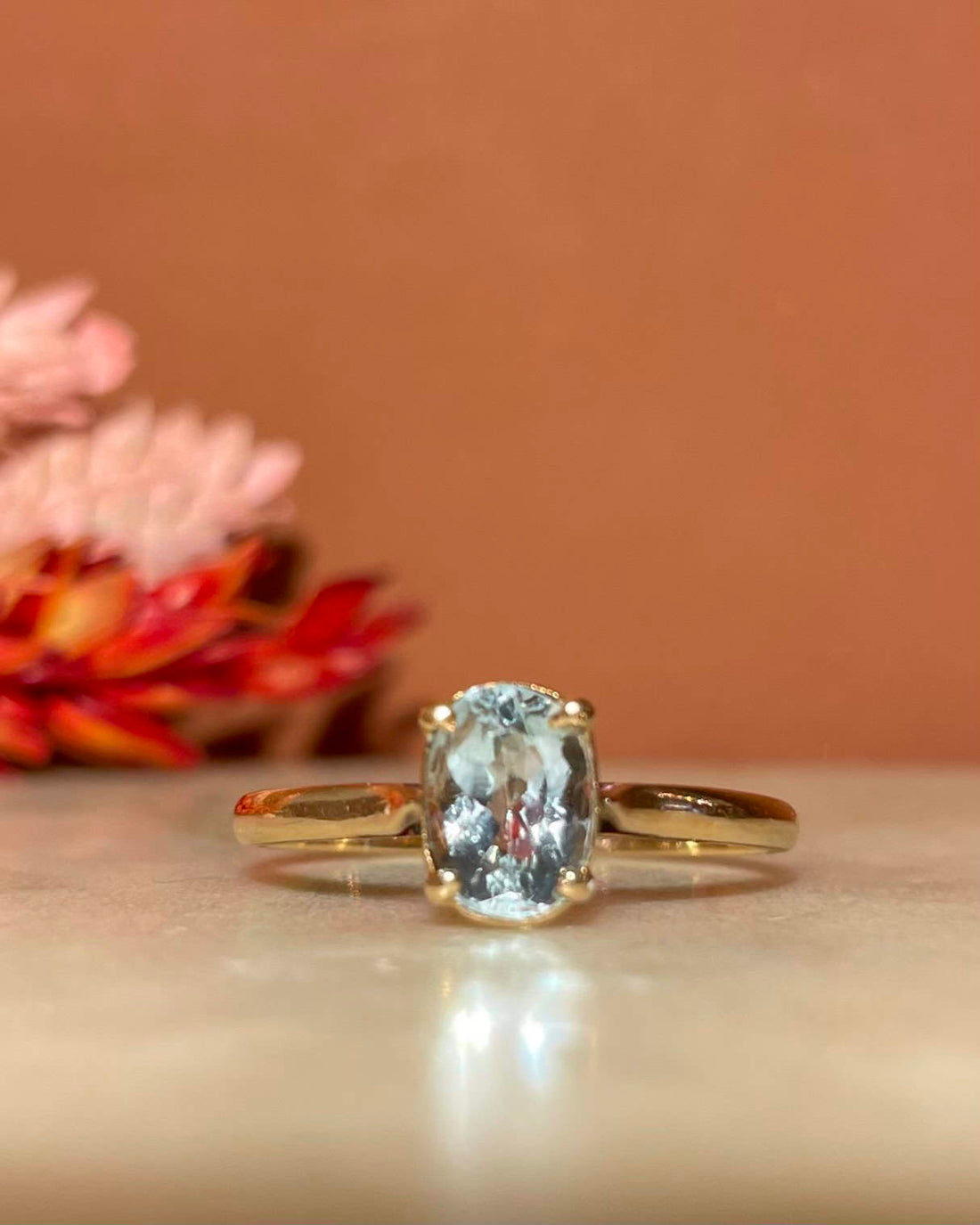 Bague Solitaire Aigue-Marine 1.10 carat "Jake"