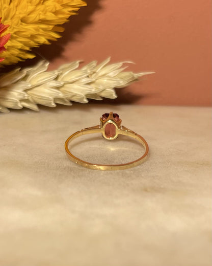 Bague Solitaire Grenat &quot;Octavia&quot;