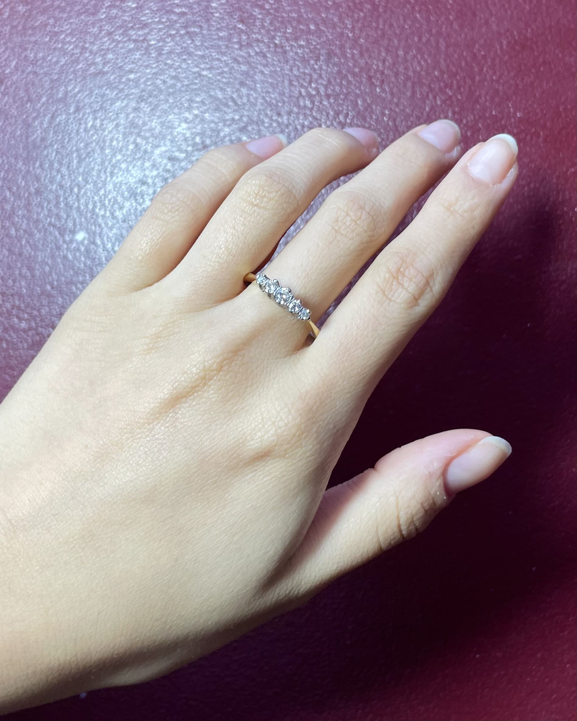 "Christa" 5 Diamond River Ring