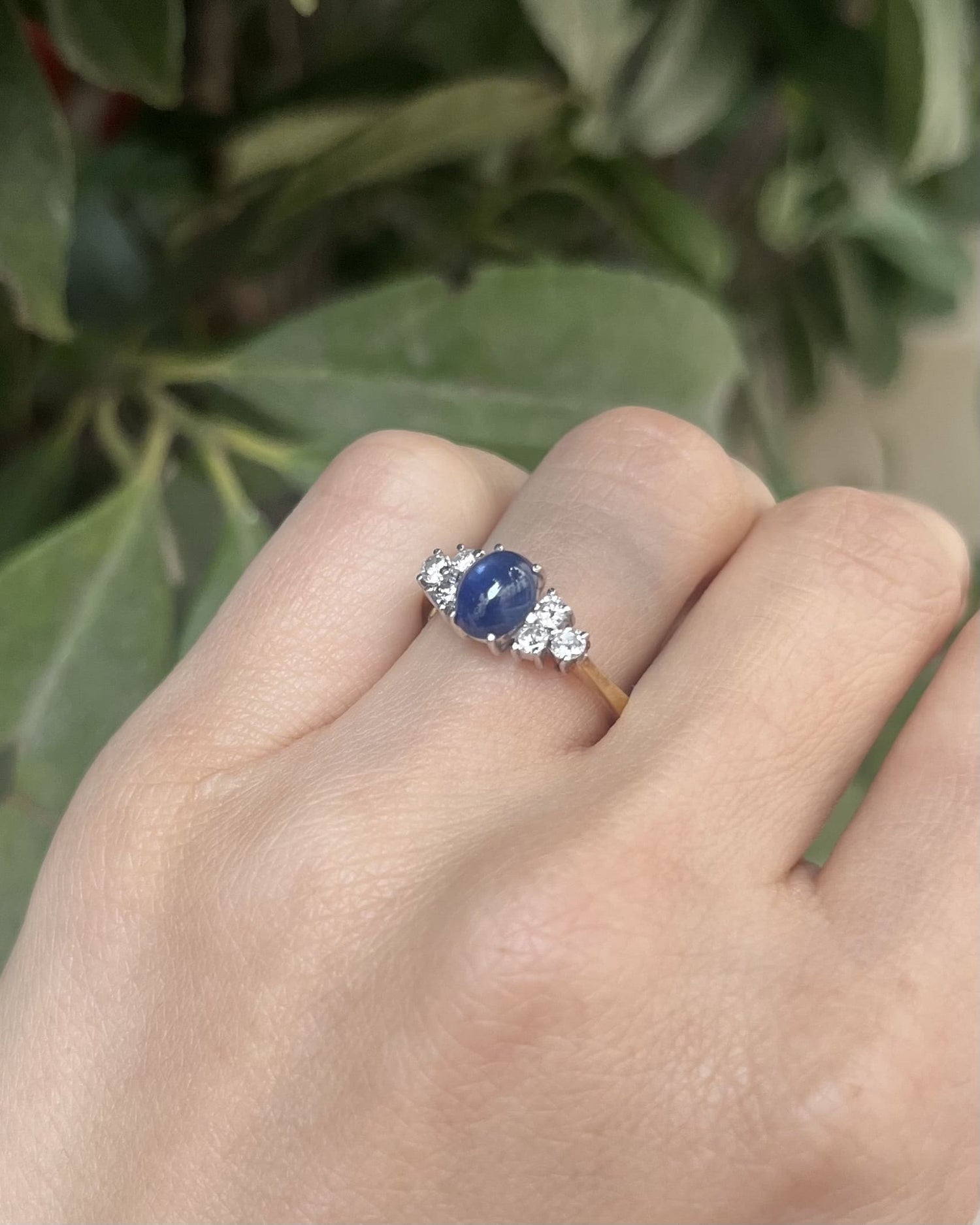 Bague Trilogie Saphir 1.80 carat &amp; Diamants &quot;Orane&quot;