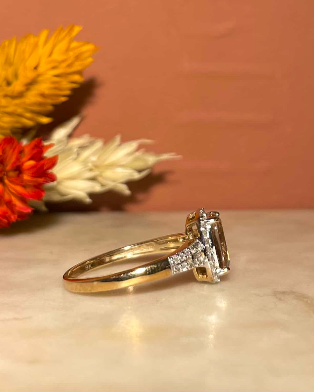 Bague Style Art-Déco Turkizite 1.90 carat &amp; 46 Diamants &quot;Reign&quot;