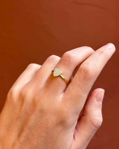 Bague Vintage Or 18 carats &amp; 21 Diamants &quot;Emna&quot;