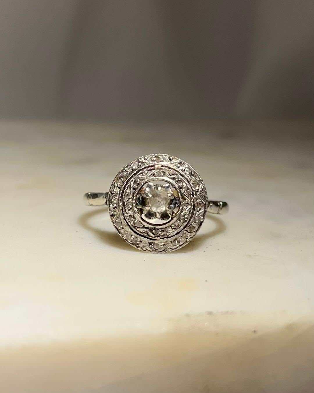 Bague Art-déco diamants &quot;Lydie&quot;