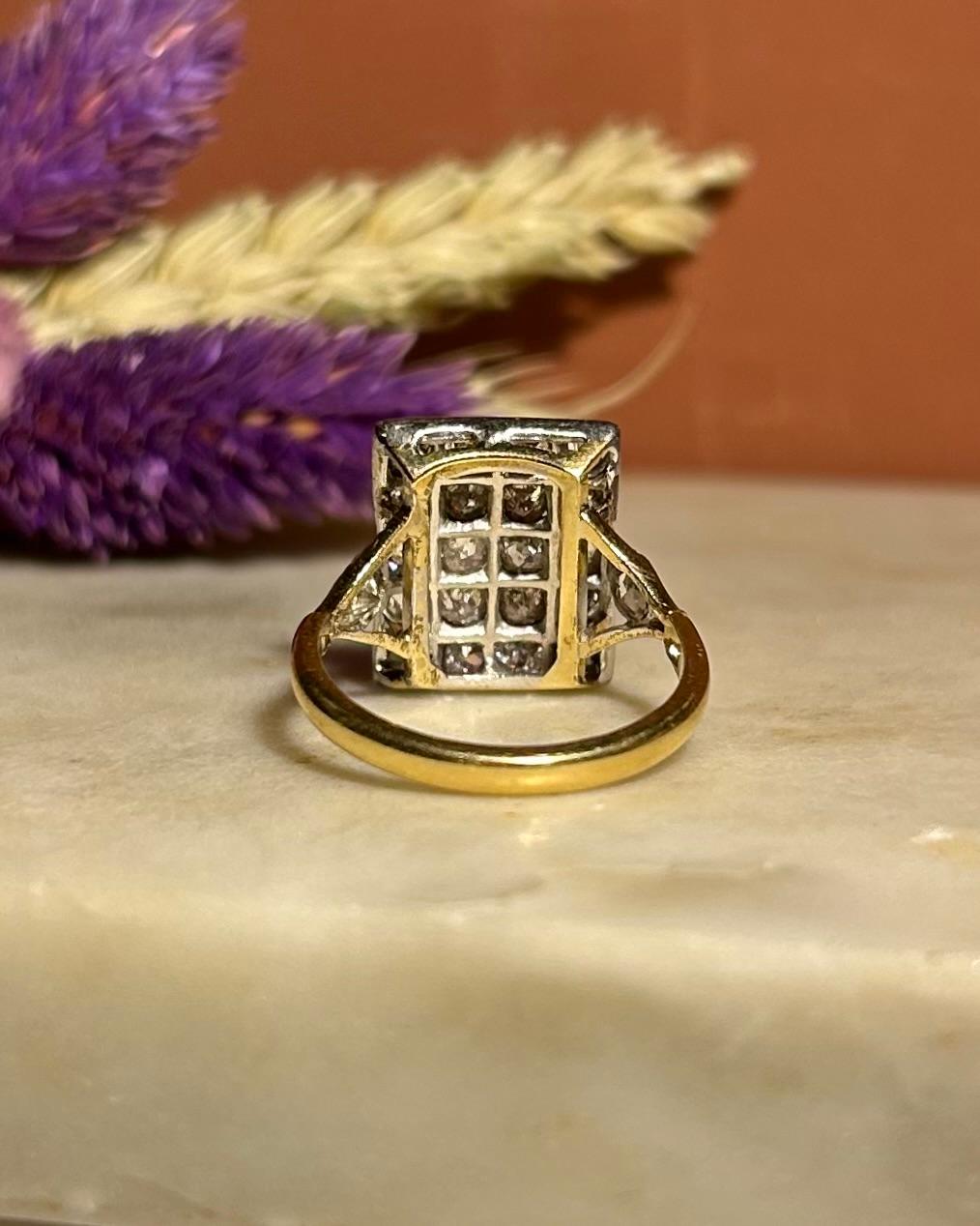 Bague Art-déco 1.70 Carat de Diamants &quot;Paula&quot;