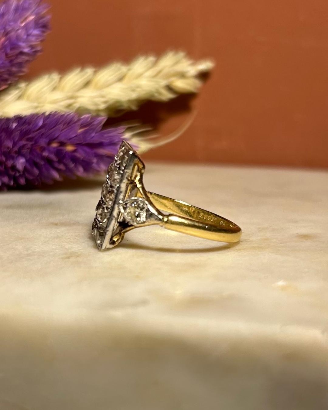 Art Deco 1.70 Carat Diamond Ring "Paula"