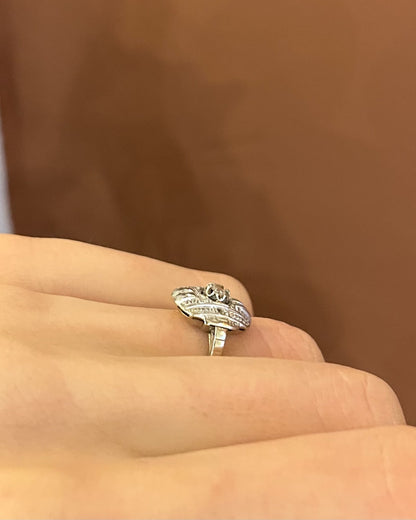 Bague Art-déco Diamants &quot;Lilwenn&quot;