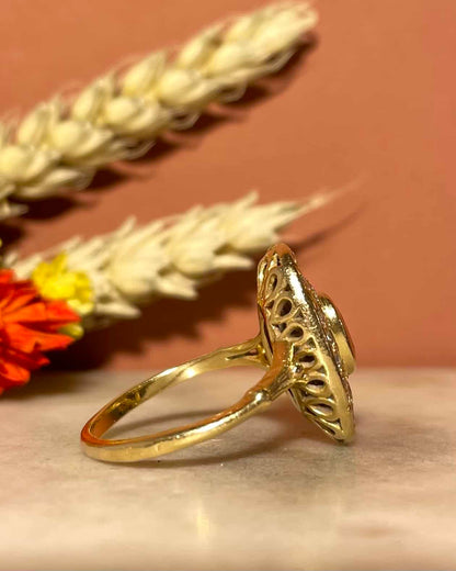 Bague Style Art-Déco Rubis &amp; 20 Diamants &quot;Adrienne&quot;
