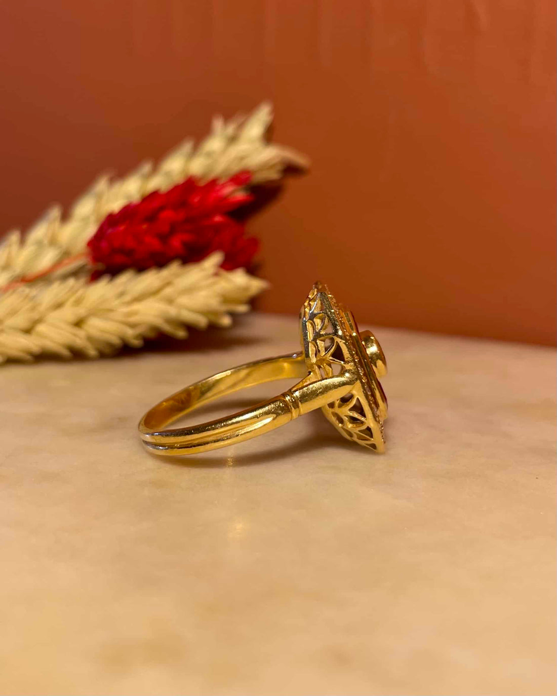 Bague Art-Déco Rubis &amp; Diamants &quot;Vivienne&quot;