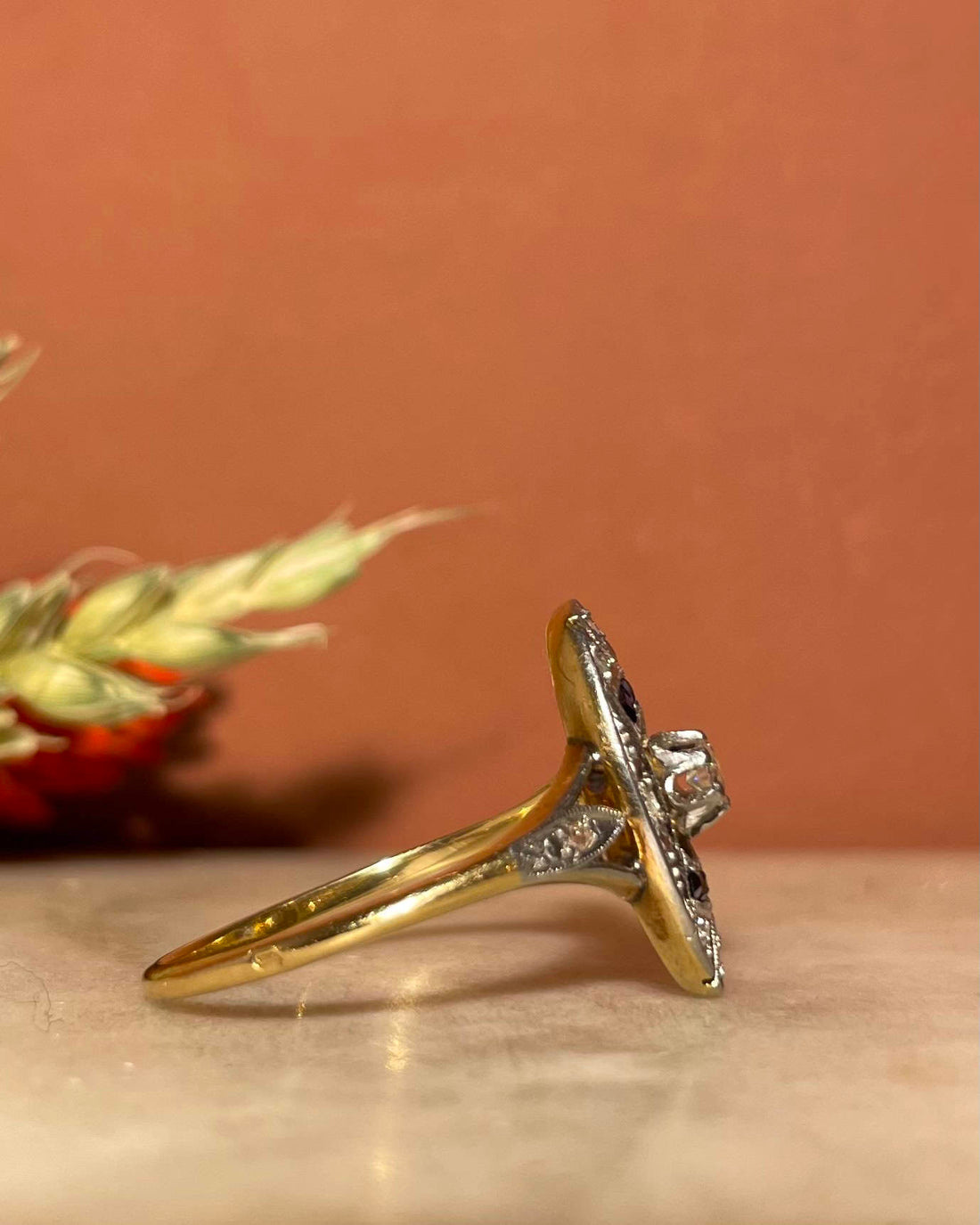 Bague Art-Déco Saphirs &amp; Diamants &quot;Milena&quot;