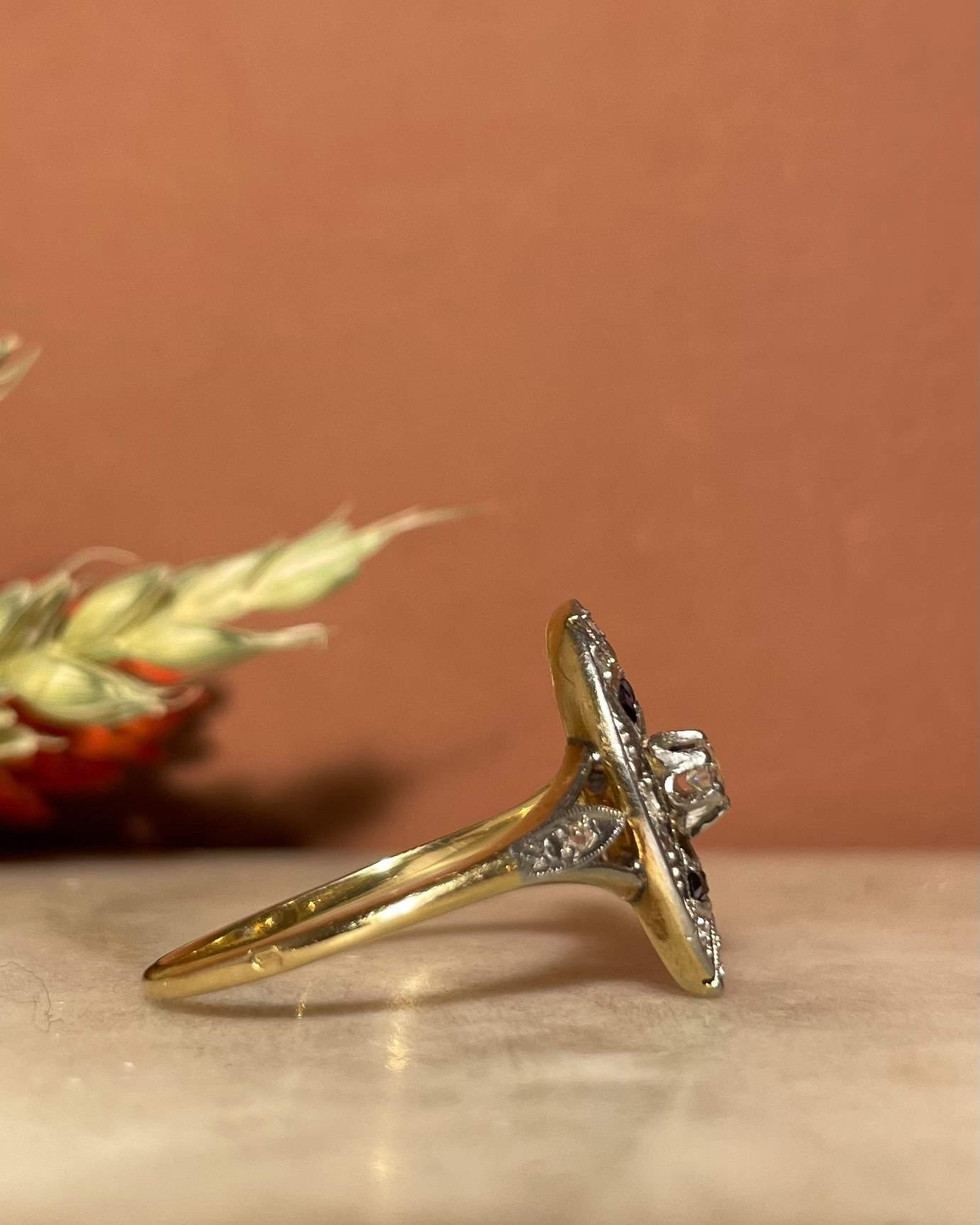 Bague Art-Déco Saphirs &amp; Diamants "Milena"