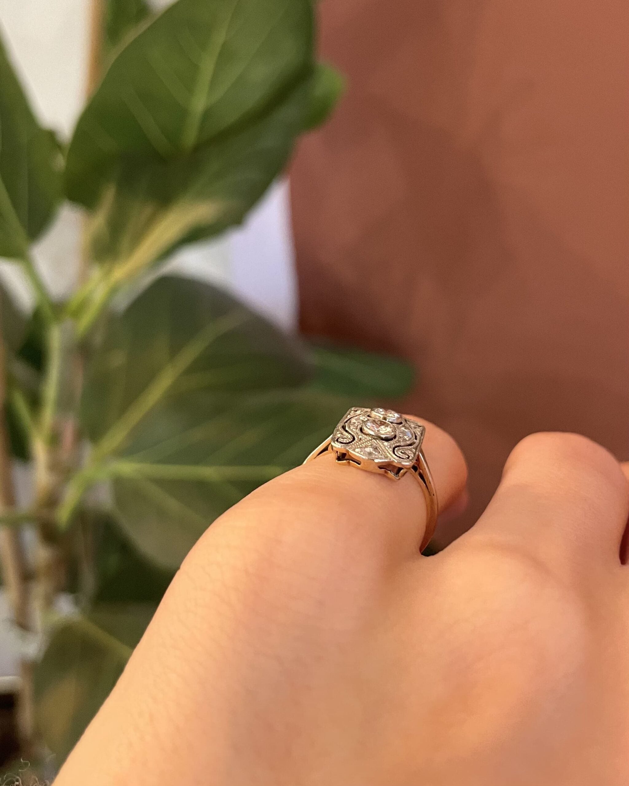 Bague Art-déco Diamants 0.30 carat &quot;Darcy&quot;