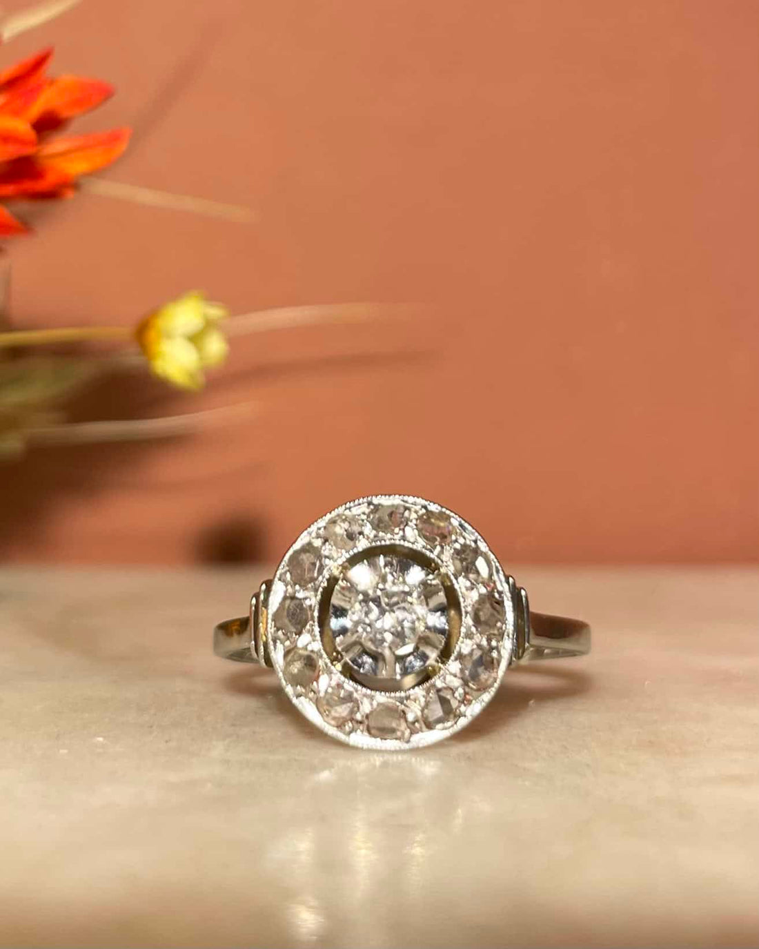 Bague Art-déco 13 Diamants &quot;Uriah&quot;