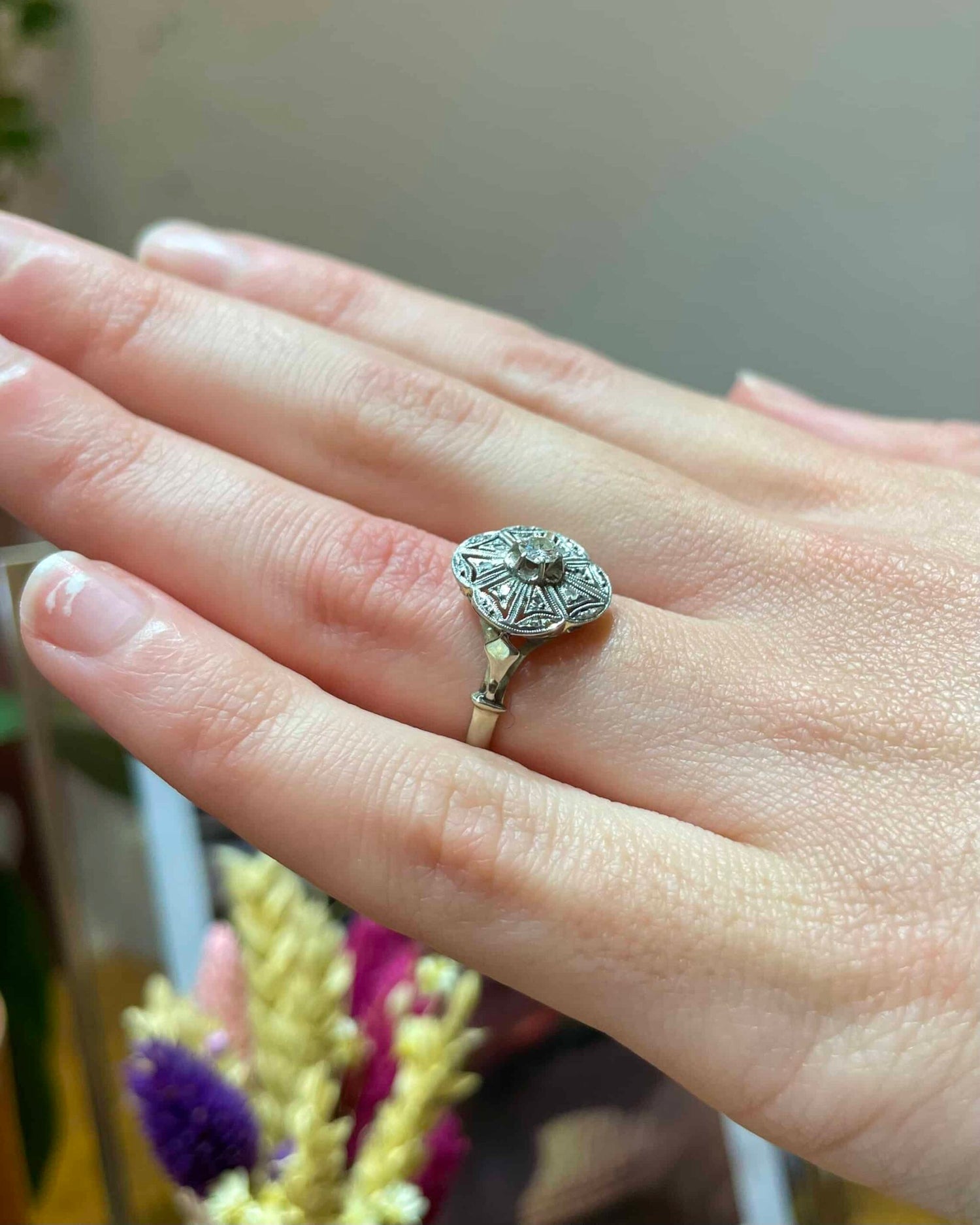 Bague Art-déco 1930 Diamants &quot;Lexie&quot;