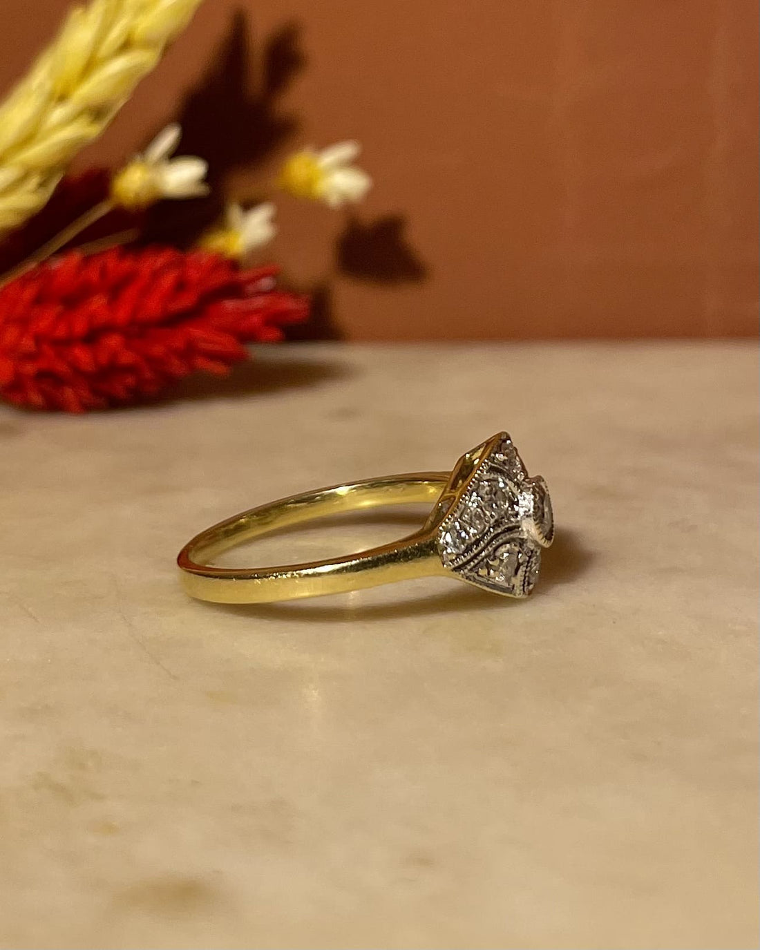 Bague Art-déco Diamants &quot;Cornelia&quot;