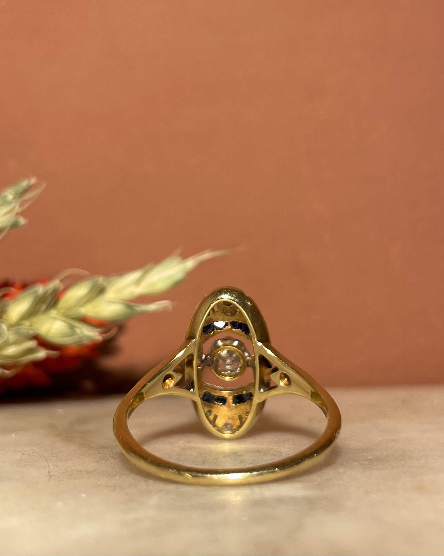Bague Art-Déco Saphirs &amp; Diamants "Milena"