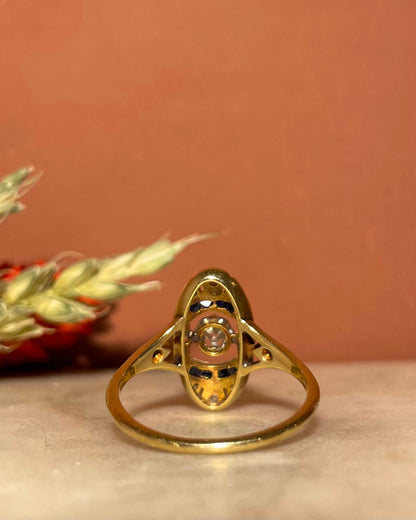 Bague Art-Déco Saphirs &amp; Diamants &quot;Milena&quot;