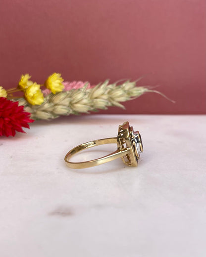 Bague Art-Déco 19 Saphirs 1.19 carat &amp; Diamants &quot;Clarita&quot; - Elliade Paris