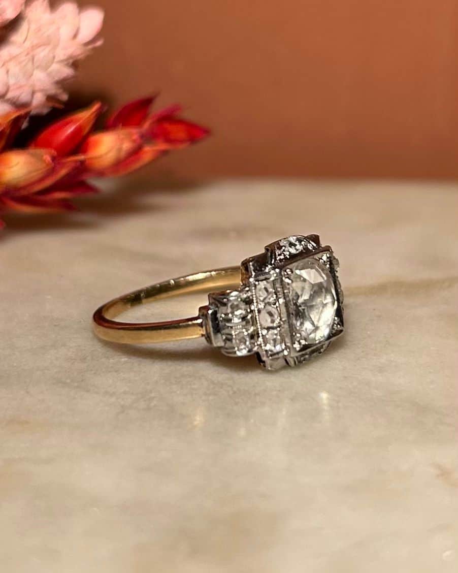 Bague Art-Déco Diamants 1.24 Carat &quot;Nyal&quot;