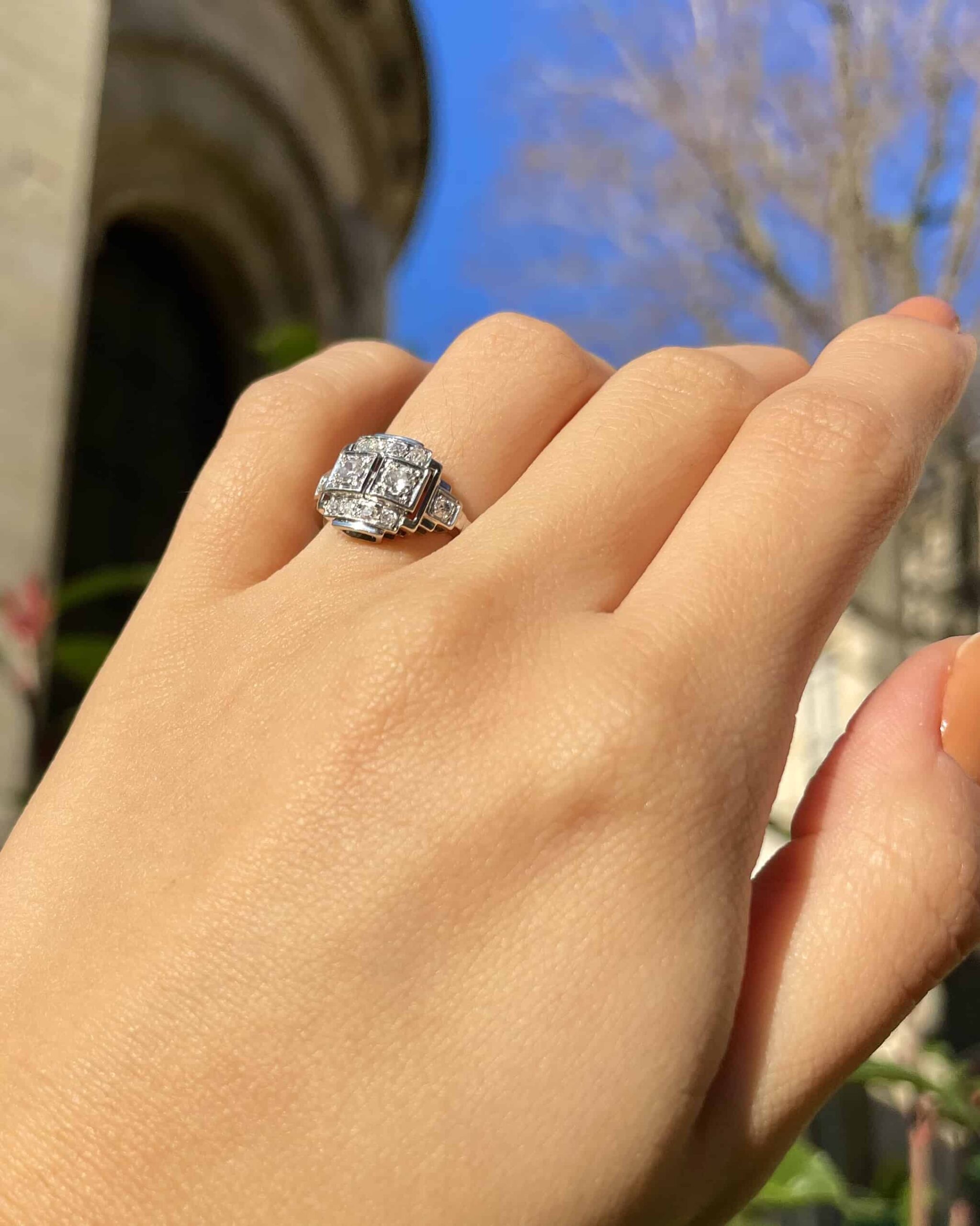 Bague Art-déco 12 Diamants "Tatum"