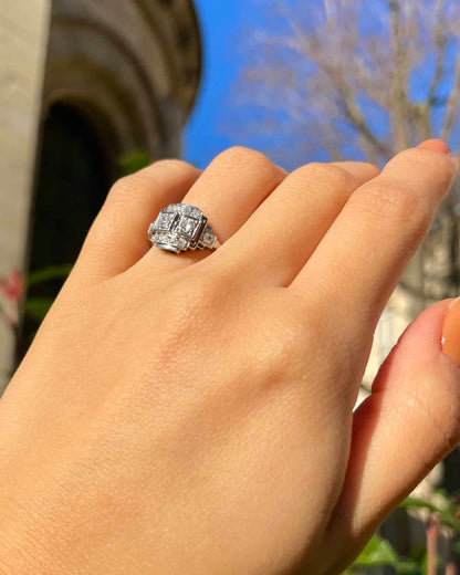 Bague Art-déco 12 Diamants &quot;Tatum&quot;