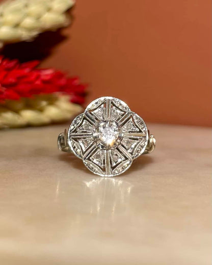 Bague Art-déco 1930 Diamants &quot;Lexie&quot;