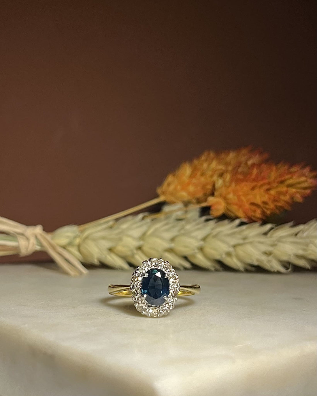 Bague Marguerite Saphir &amp; Diamants &quot;Abriel&quot;