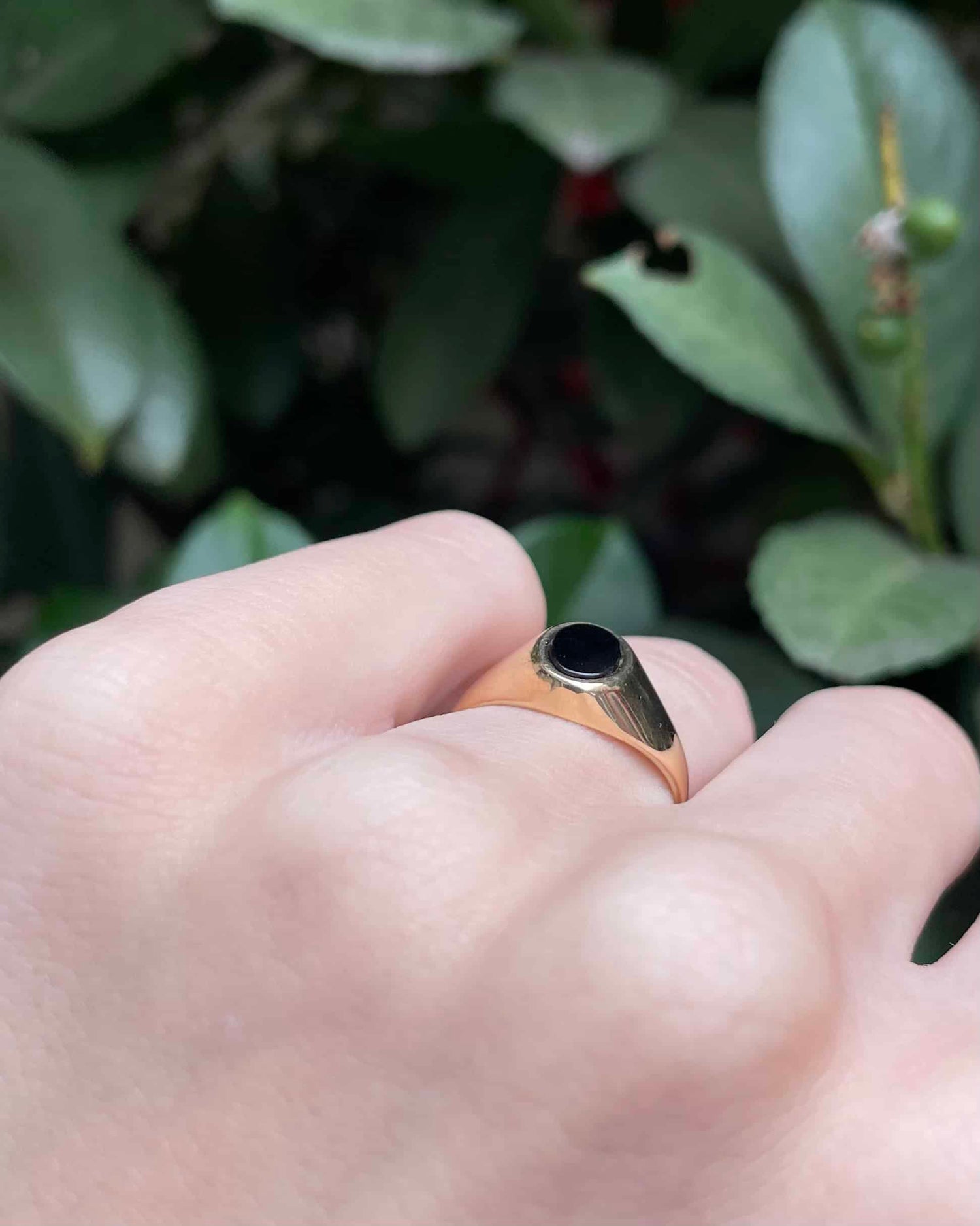 Chevalière vintage Onyx  &quot;Lilith&quot;