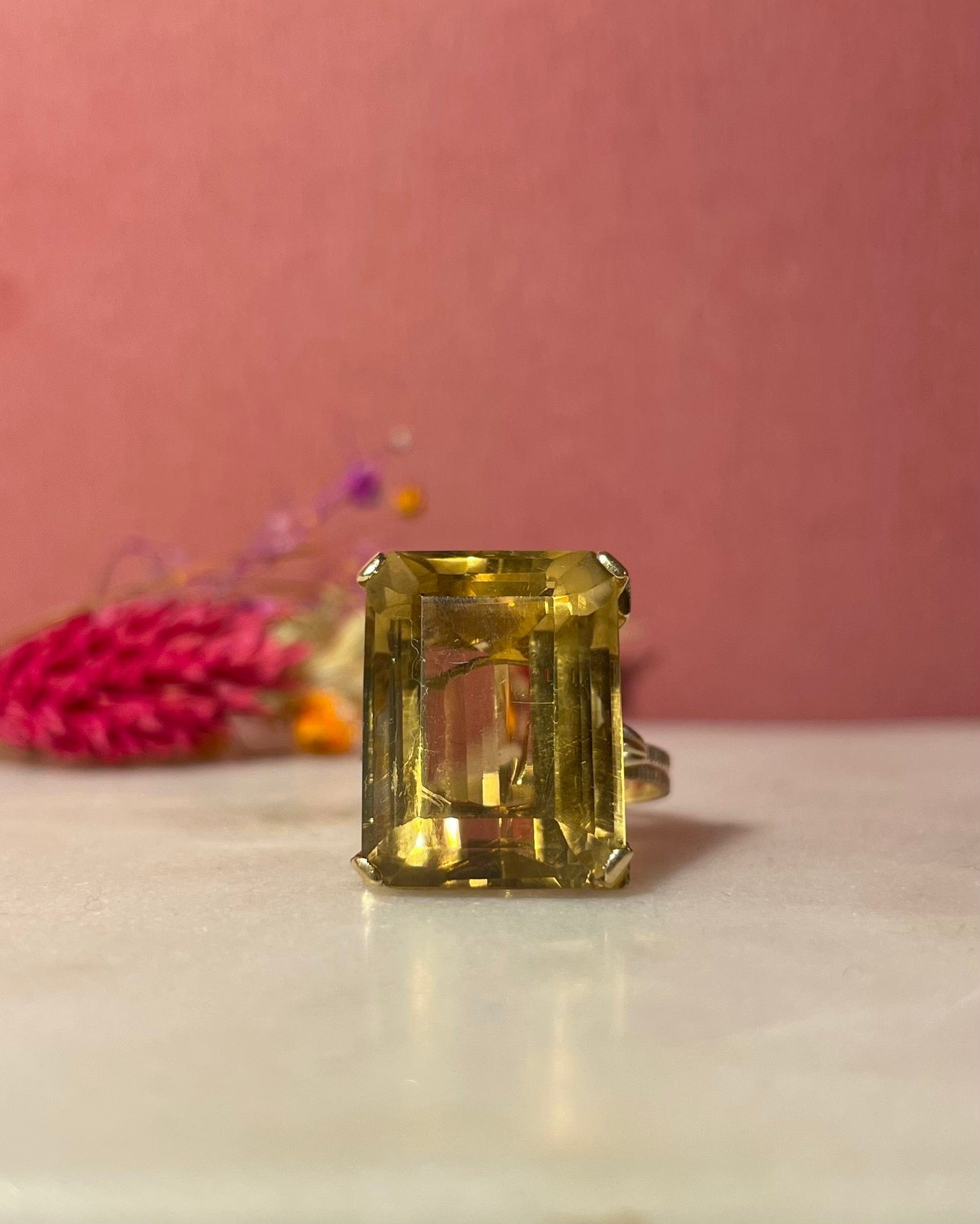 Anillo de cóctel de citrino de 12,40 quilates "Terelle"